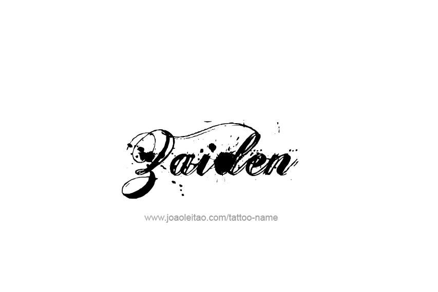 Tattoo Design  Name Zaiden   