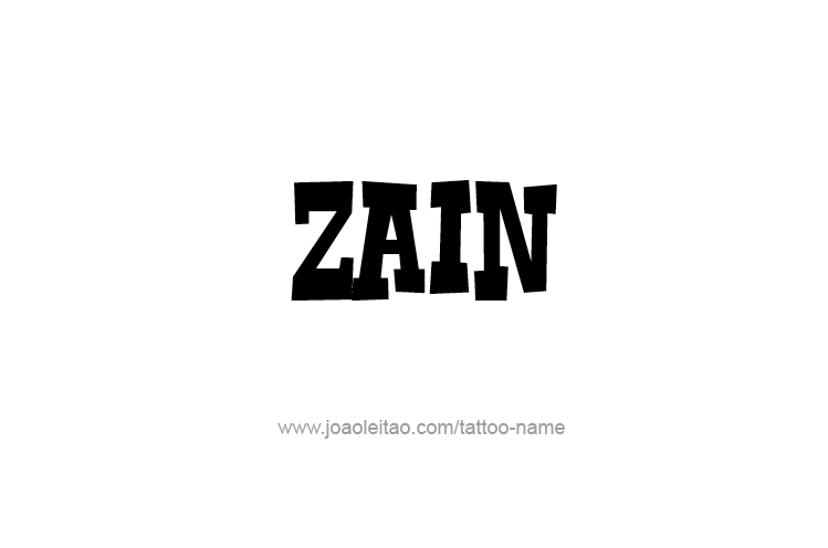 Tattoo Design  Name Zain   