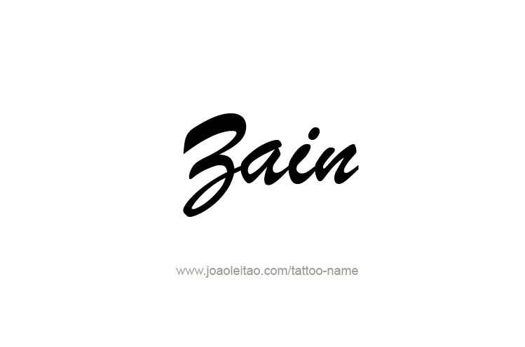 Tattoo Design  Name Zain   