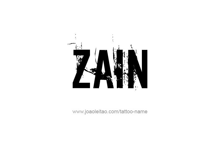 Tattoo Design  Name Zain   