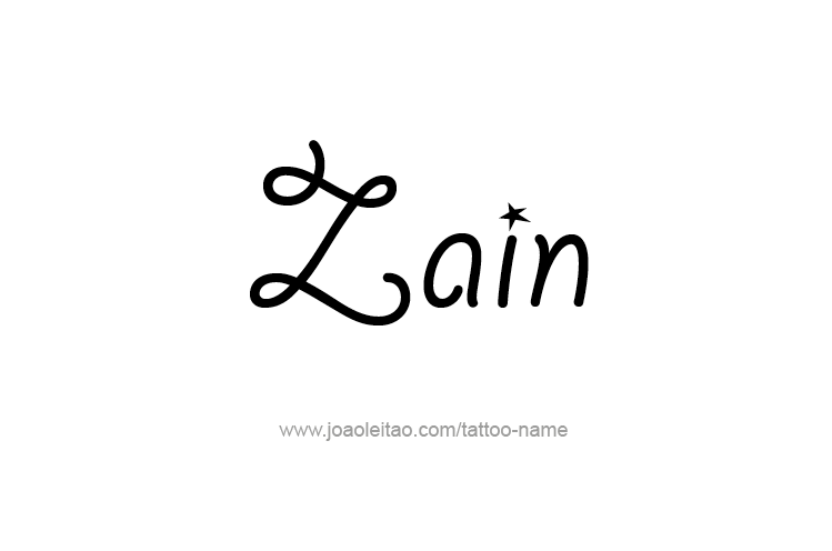 Tattoo Design  Name Zain   