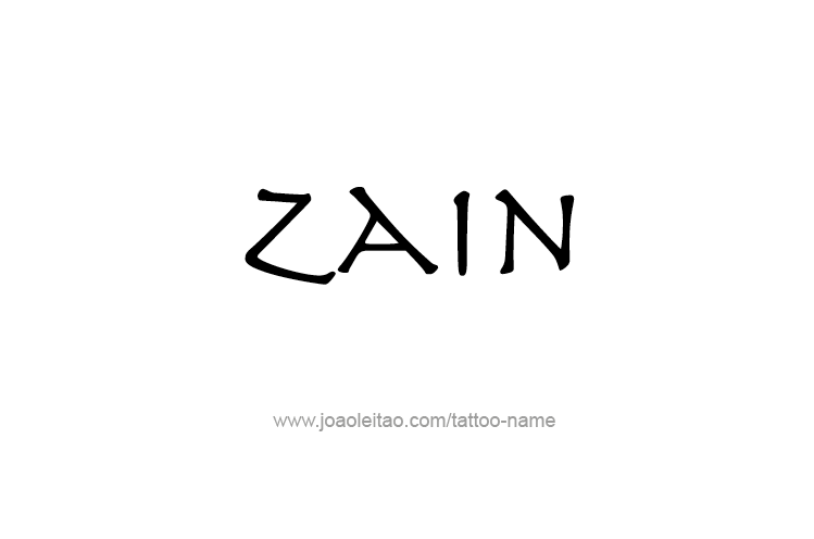 Tattoo Design  Name Zain   