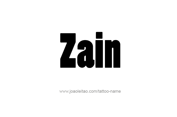 Tattoo Design  Name Zain   