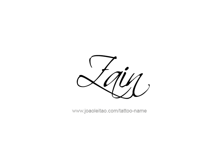 Tattoo Design  Name Zain   