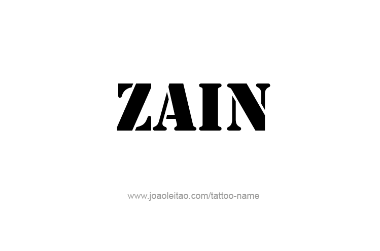 Tattoo Design  Name Zain   