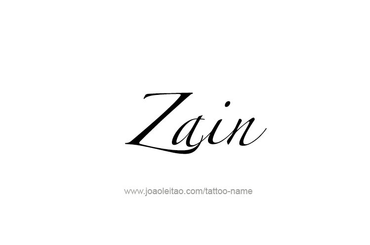 Tattoo Design  Name Zain   