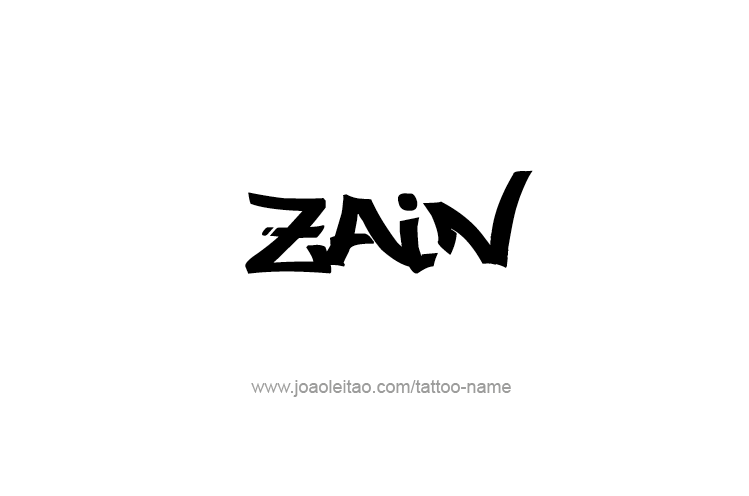 Tattoo Design  Name Zain   