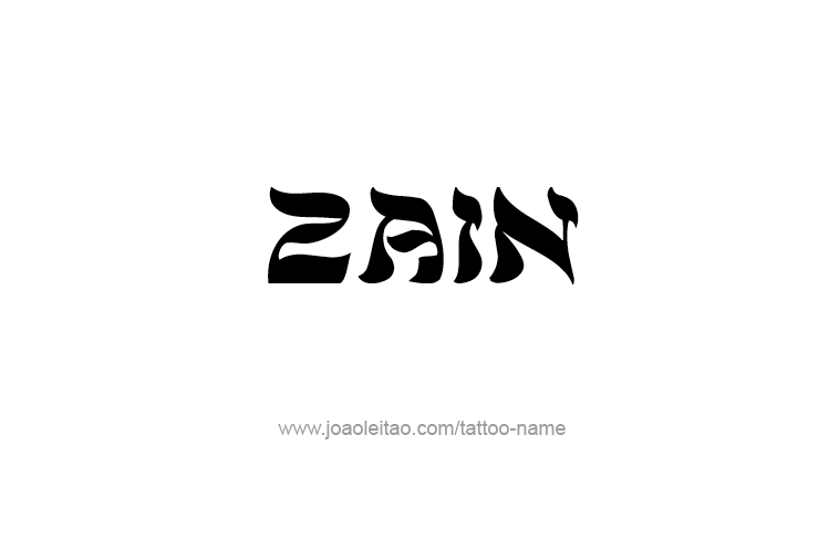 Tattoo Design  Name Zain   