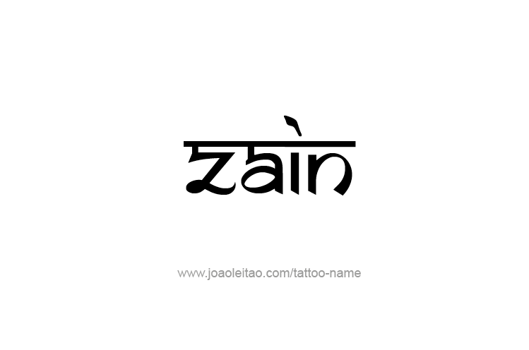 Tattoo Design  Name Zain   