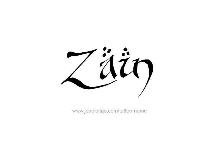 Tattoo Design  Name Zain   