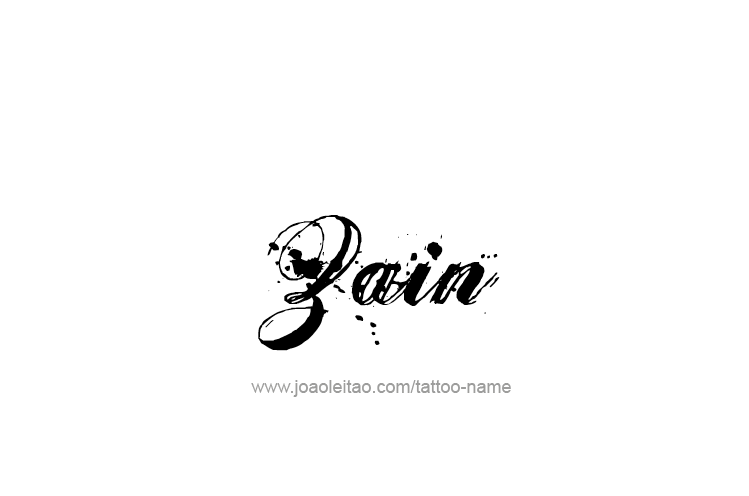 Tattoo Design  Name Zain   