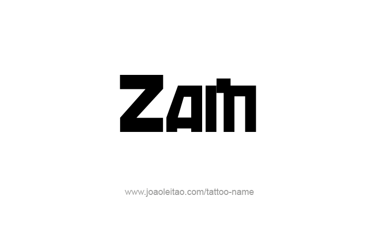 Tattoo Design  Name Zain   