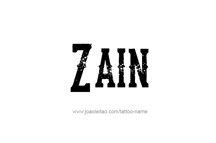 Tattoo Design  Name Zain   