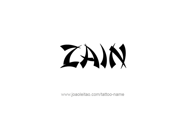 Tattoo Design  Name Zain