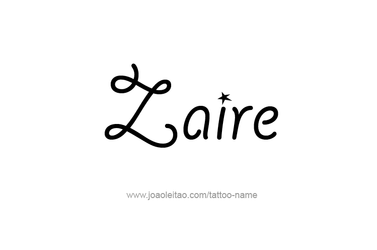 Tattoo Design  Name Zaire   