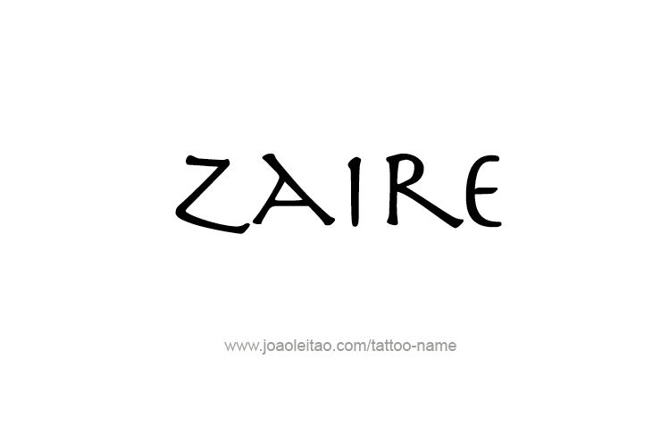 Tattoo Design  Name Zaire   