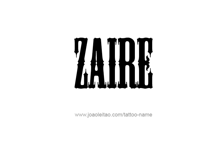 Tattoo Design  Name Zaire   