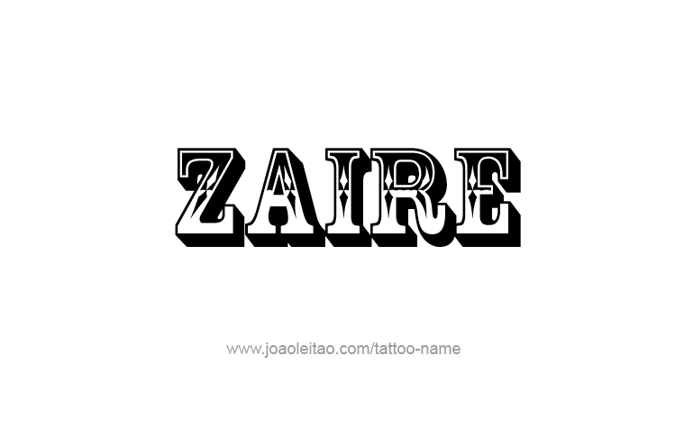 Tattoo Design  Name Zaire   