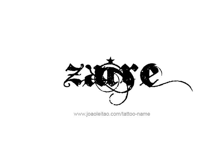 Tattoo Design  Name Zaire   