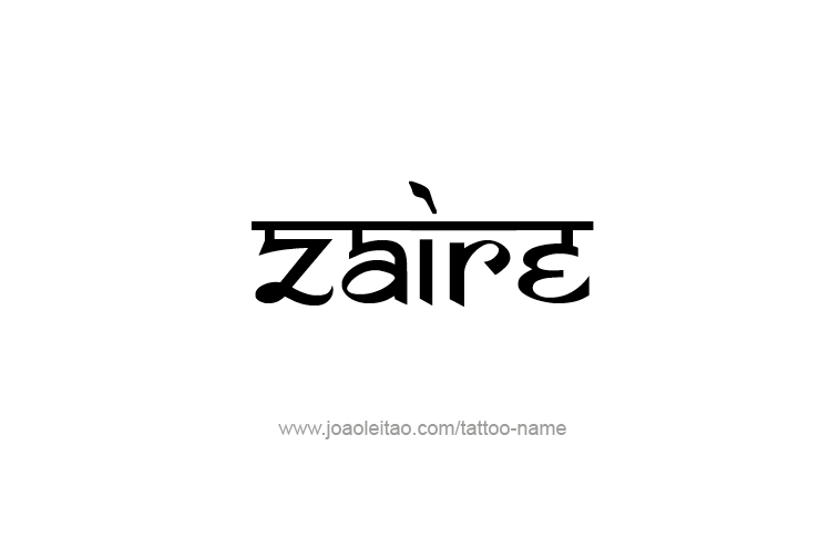 Tattoo Design  Name Zaire   