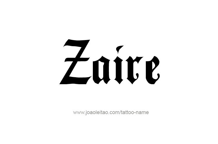 Tattoo Design  Name Zaire   