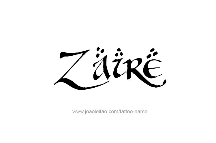 Tattoo Design  Name Zaire   