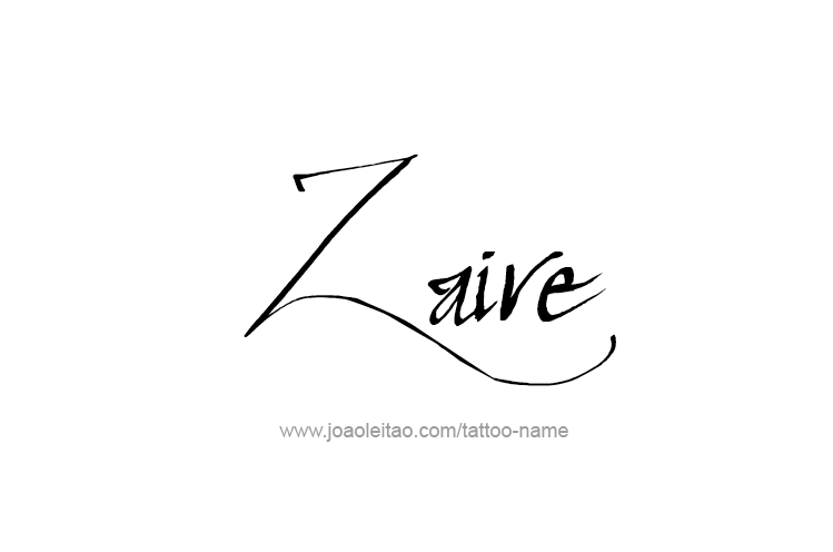 Tattoo Design  Name Zaire   