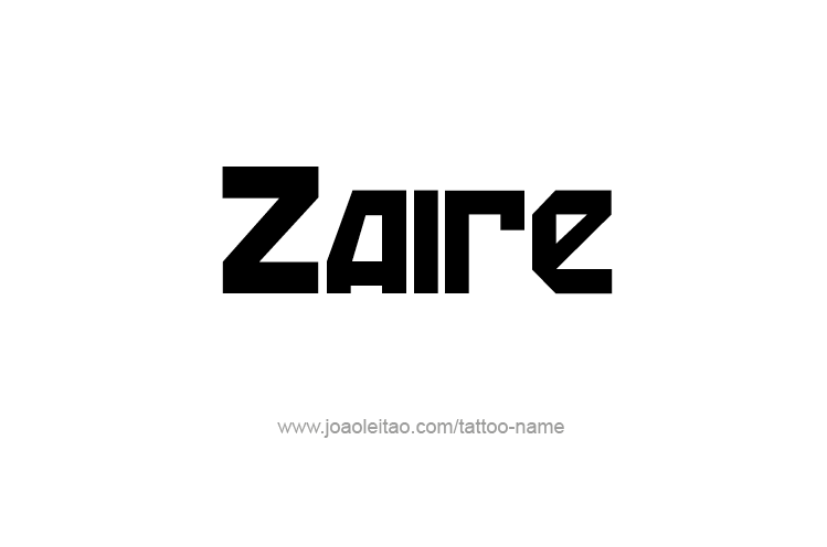 Tattoo Design  Name Zaire   