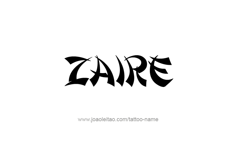 Tattoo Design  Name Zaire