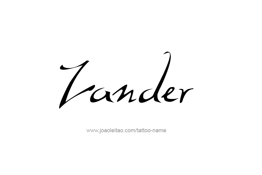 Tattoo Design  Name Zander   