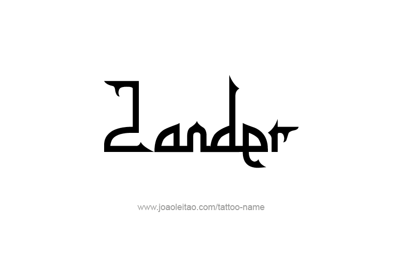 Tattoo Design  Name Zander   