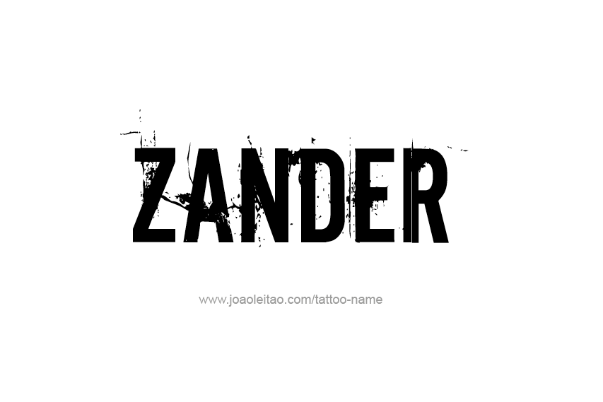 Tattoo Design  Name Zander   