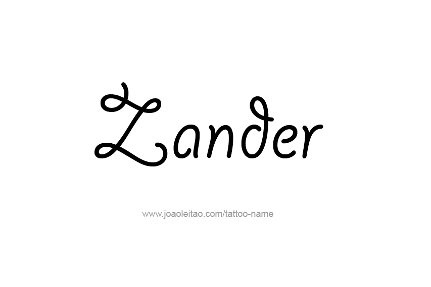 Tattoo Design  Name Zander   