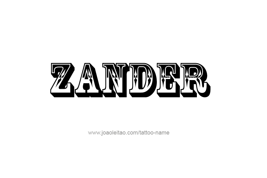 Tattoo Design  Name Zander   