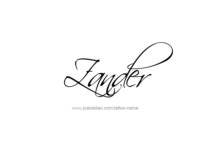 Tattoo Design  Name Zander   