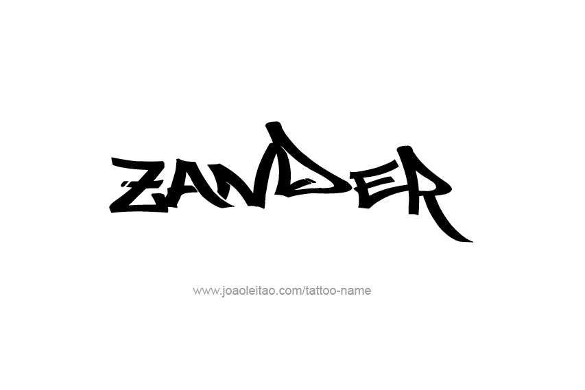 Tattoo Design  Name Zander   