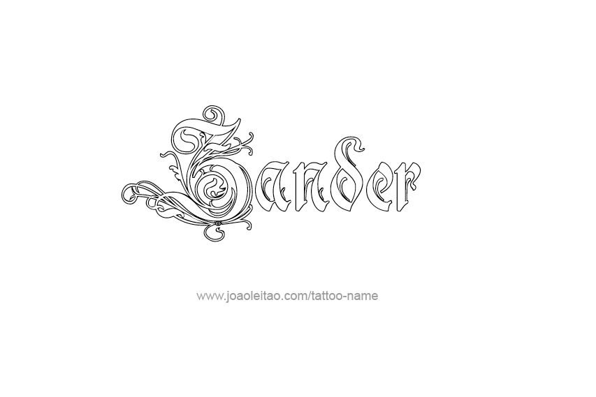 Tattoo Design  Name Zander   