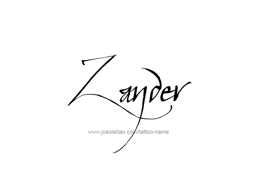 Tattoo Design  Name Zander   