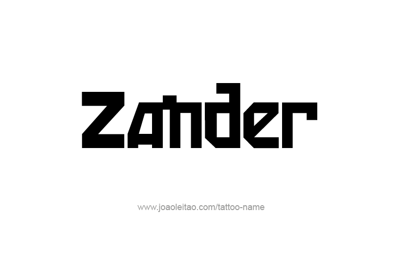 Tattoo Design  Name Zander   