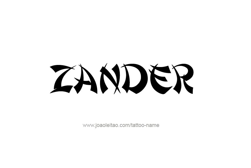 Tattoo Design  Name Zander