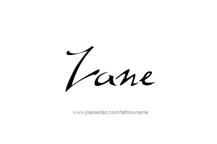 Tattoo Design  Name Zane   