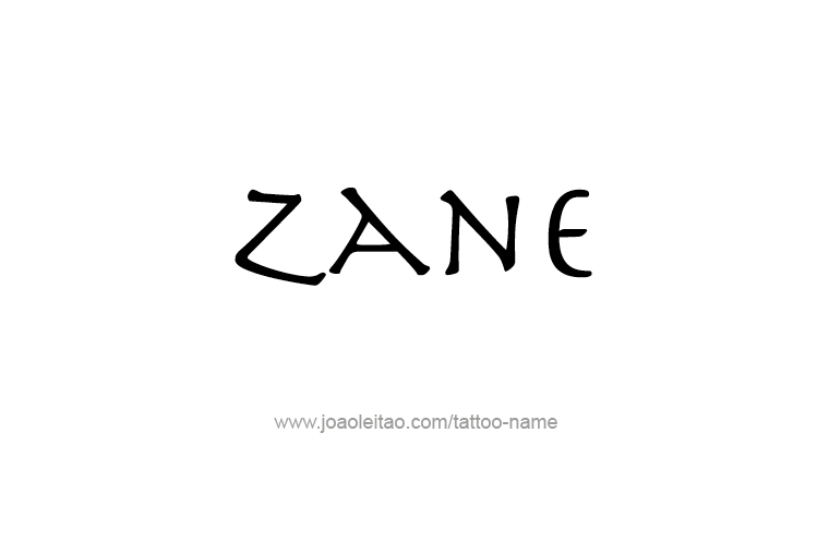 Tattoo Design  Name Zane   