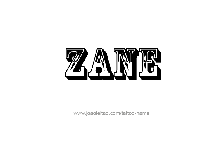 Tattoo Design  Name Zane   