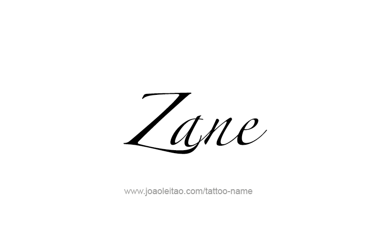 Tattoo Design  Name Zane   