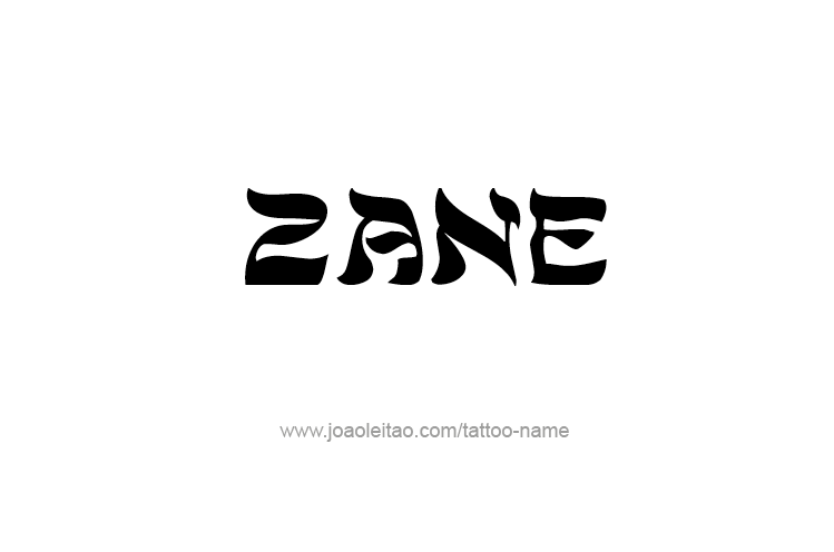 Tattoo Design  Name Zane   