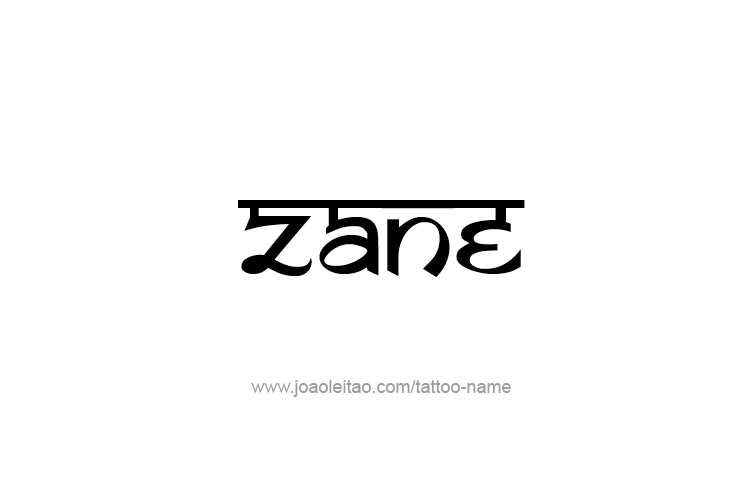 Tattoo Design  Name Zane   