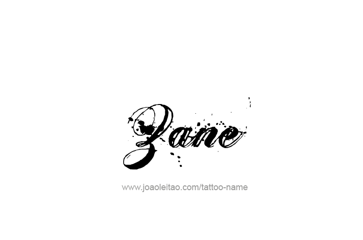 Tattoo Design  Name Zane   