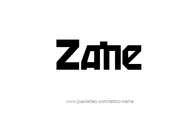 Tattoo Design  Name Zane   