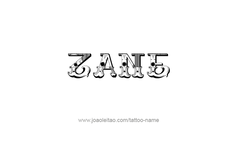 Tattoo Design  Name Zane   