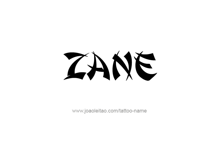 Tattoo Design  Name Zane
